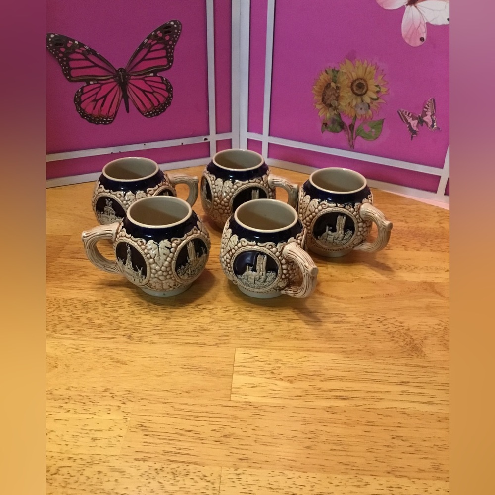 Vintage German square mugs from the 1930’s.